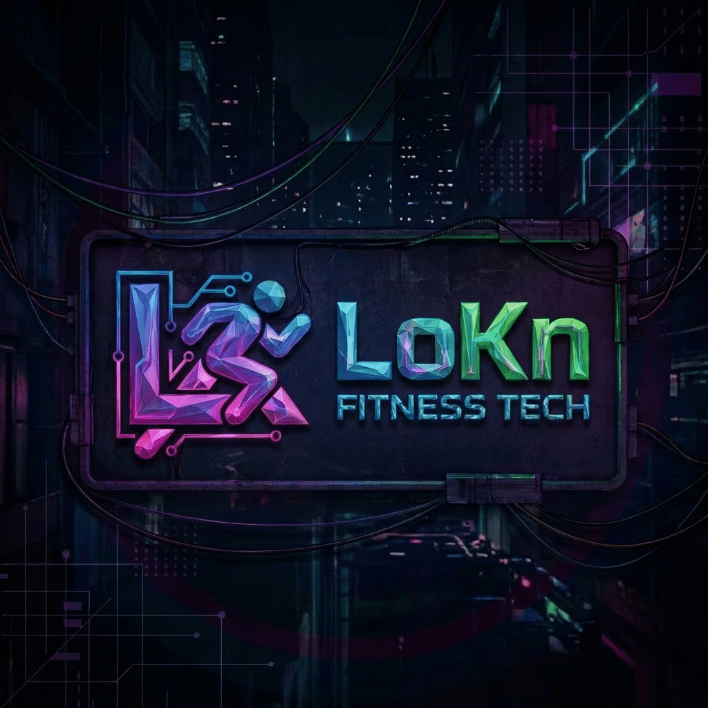 Logo for LoKn FITNESS APP with a stylized blue and grey figure.